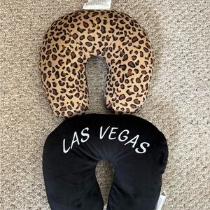 Leopard and Black Travel Neck Pillows